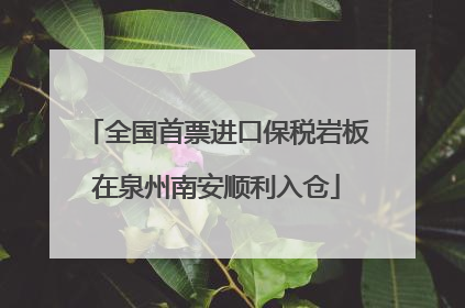 全国首票进口保税岩板在泉州南安顺利入仓