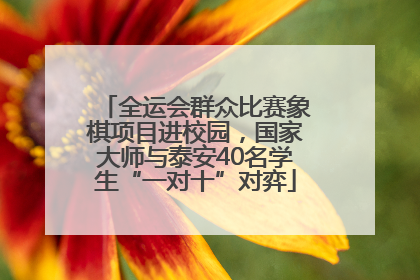 全运会群众比赛象棋项目进校园，国家大师与泰安40名学生“一对十”对弈