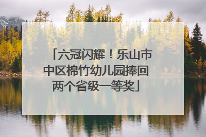 六冠闪耀！乐山市中区棉竹幼儿园捧回两个省级一等奖