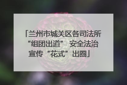 兰州市城关区各司法所“组团出道” 安全法治宣传“花式”出圈