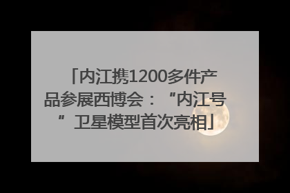 内江携1200多件产品参展西博会：“内江号”卫星模型首次亮相
