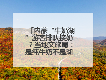 内蒙“牛奶湖”游客排队接奶？当地文旅局：是纯牛奶不是湖水，可放心喝