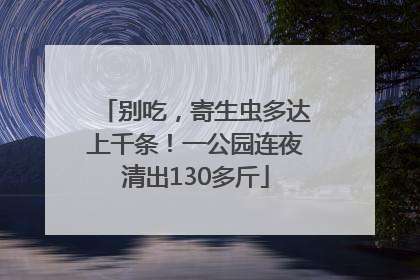 别吃，寄生虫多达上千条！一公园连夜清出130多斤