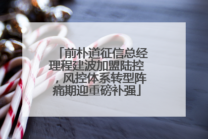 前朴道征信总经理程建波加盟陆控，风控体系转型阵痛期迎重磅补强