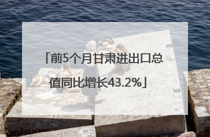 前5个月甘肃进出口总值同比增长43.2%