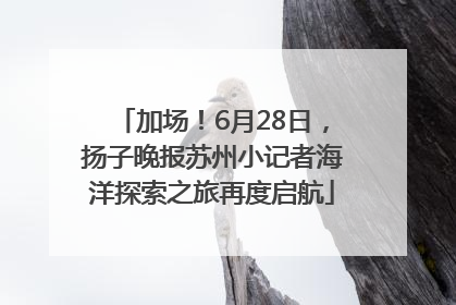 加场！6月28日，扬子晚报苏州小记者海洋探索之旅再度启航