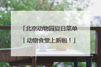 北京动物园夏日菜单丨动物食堂上新啦！