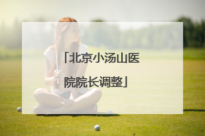 北京小汤山医院院长调整