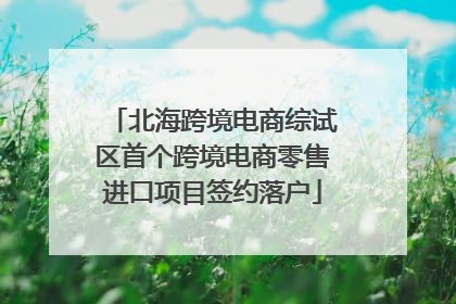 北海跨境电商综试区首个跨境电商零售进口项目签约落户