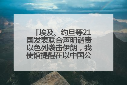 埃及、约旦等21国发表联合声明谴责以色列袭击伊朗，我使馆提醒在以中国公民尽快陆路离境