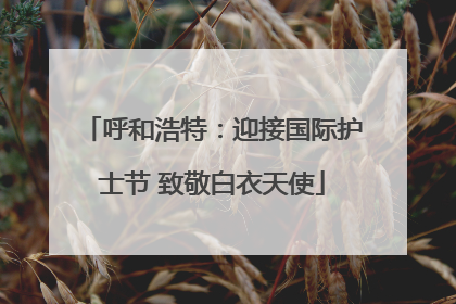 呼和浩特：迎接国际护士节 致敬白衣天使