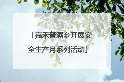 嘉禾普满乡开展安全生产月系列活动