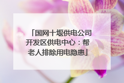 国网十堰供电公司开发区供电中心：帮老人排除用电隐患