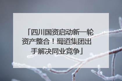 四川国资启动新一轮资产整合！蜀道集团出手解决同业竞争