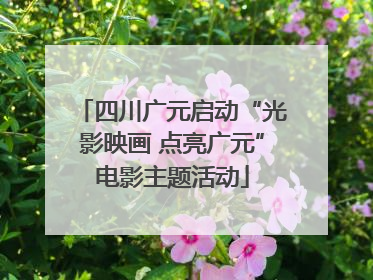 四川广元启动“光影映画 点亮广元”电影主题活动