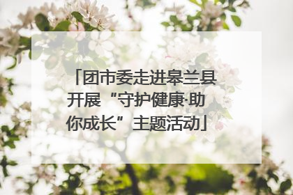 团市委走进皋兰县开展“守护健康·助你成长”主题活动