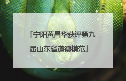 宁阳黄昌华获评第九届山东省道德模范