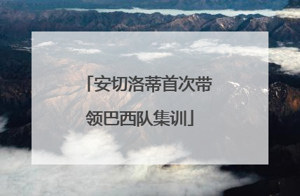 安切洛蒂首次带领巴西队集训