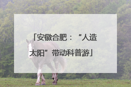 安徽合肥：“人造太阳”带动科普游
