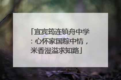 宜宾筠连镇舟中学：心怀家国粽中情，米香漫溢求知路