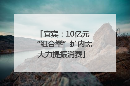 宜宾：10亿元“组合拳”扩内需 大力提振消费
