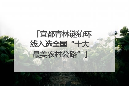 宜都青林谜镇环线入选全国“十大最美农村公路”