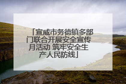 宣威市务德镇多部门联合开展安全宣传月活动 筑牢安全生产人民防线