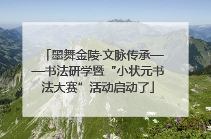 墨舞金陵·文脉传承——书法研学暨“小状元书法大赛”活动启动了