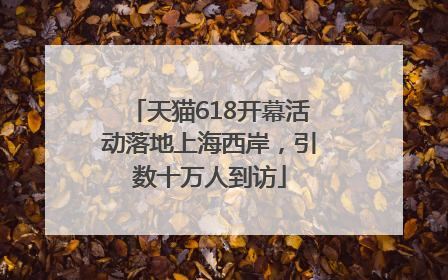 天猫618开幕活动落地上海西岸，引数十万人到访