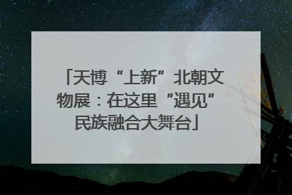 天博“上新”北朝文物展：在这里“遇见”民族融合大舞台