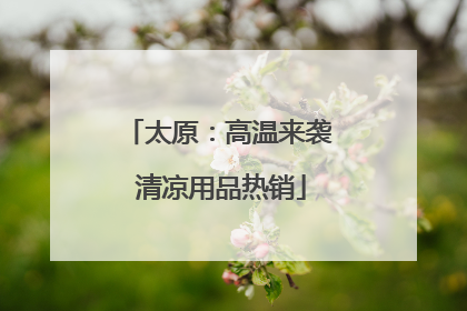 太原：高温来袭 清凉用品热销