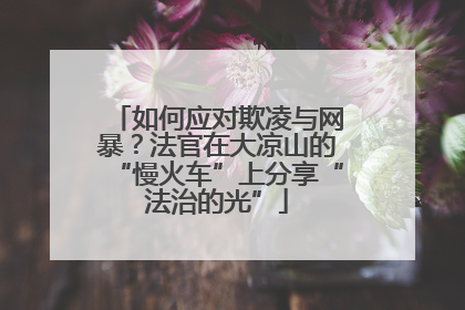 如何应对欺凌与网暴？法官在大凉山的“慢火车”上分享“法治的光”