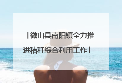 微山县南阳镇全力推进秸秆综合利用工作