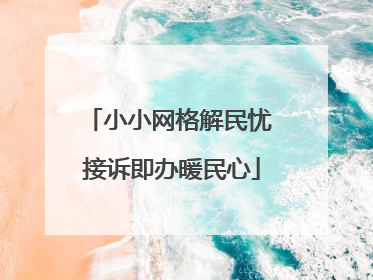 小小网格解民忧 接诉即办暖民心