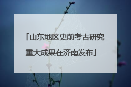 山东地区史前考古研究重大成果在济南发布