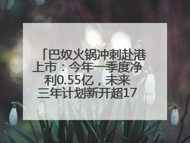 巴奴火锅冲刺赴港上市：今年一季度净利0.55亿，未来三年计划新开超170家门店