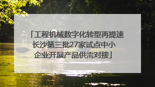 工程机械数字化转型再提速 长沙第三批27家试点中小企业开展产品供需对接
