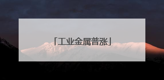 工业金属普涨