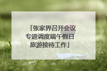 张家界召开会议专题调度端午假日旅游接待工作