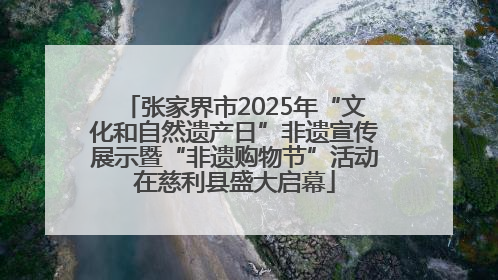 张家界市2025年“文化和自然遗产日”非遗宣传展示暨“非遗购物节”活动在慈利县盛大启幕