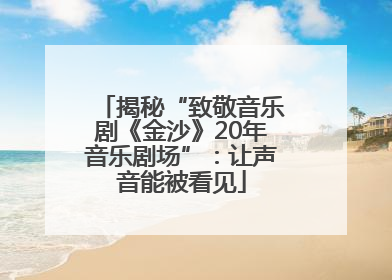 揭秘“致敬音乐剧《金沙》20年音乐剧场”：让声音能被看见
