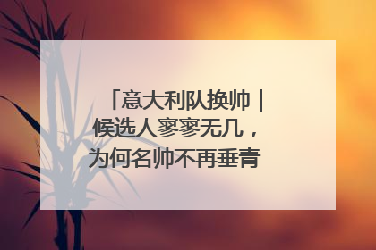 意大利队换帅｜候选人寥寥无几，为何名帅不再垂青“蓝衣军团”？