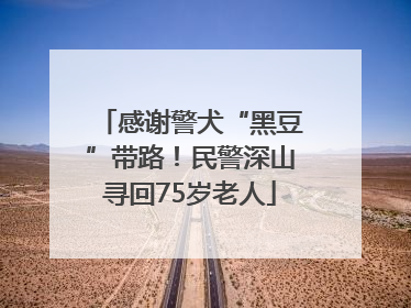 感谢警犬“黑豆”带路！民警深山寻回75岁老人