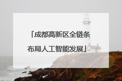 成都高新区全链条布局人工智能发展