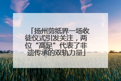 扬州剪纸界一场收徒仪式引发关注，两位“高足”代表了非遗传承的双轨力量