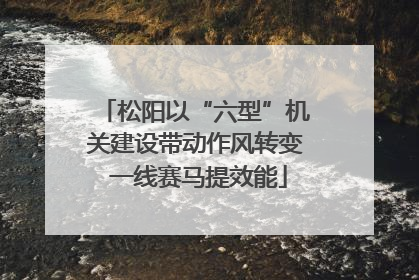 松阳以“六型”机关建设带动作风转变 一线赛马提效能