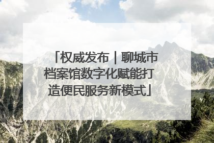 权威发布｜聊城市档案馆数字化赋能打造便民服务新模式