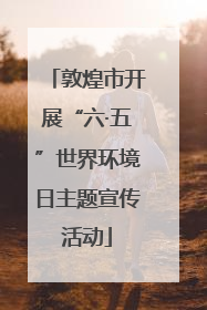 敦煌市开展“六·五”世界环境日主题宣传活动