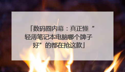 数码圈内幕：真正懂“轻薄笔记本电脑哪个牌子好”的都在抢这款