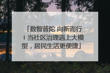 数智普陀 向新而行〡当社区治理遇上大模型，居民生活更便捷